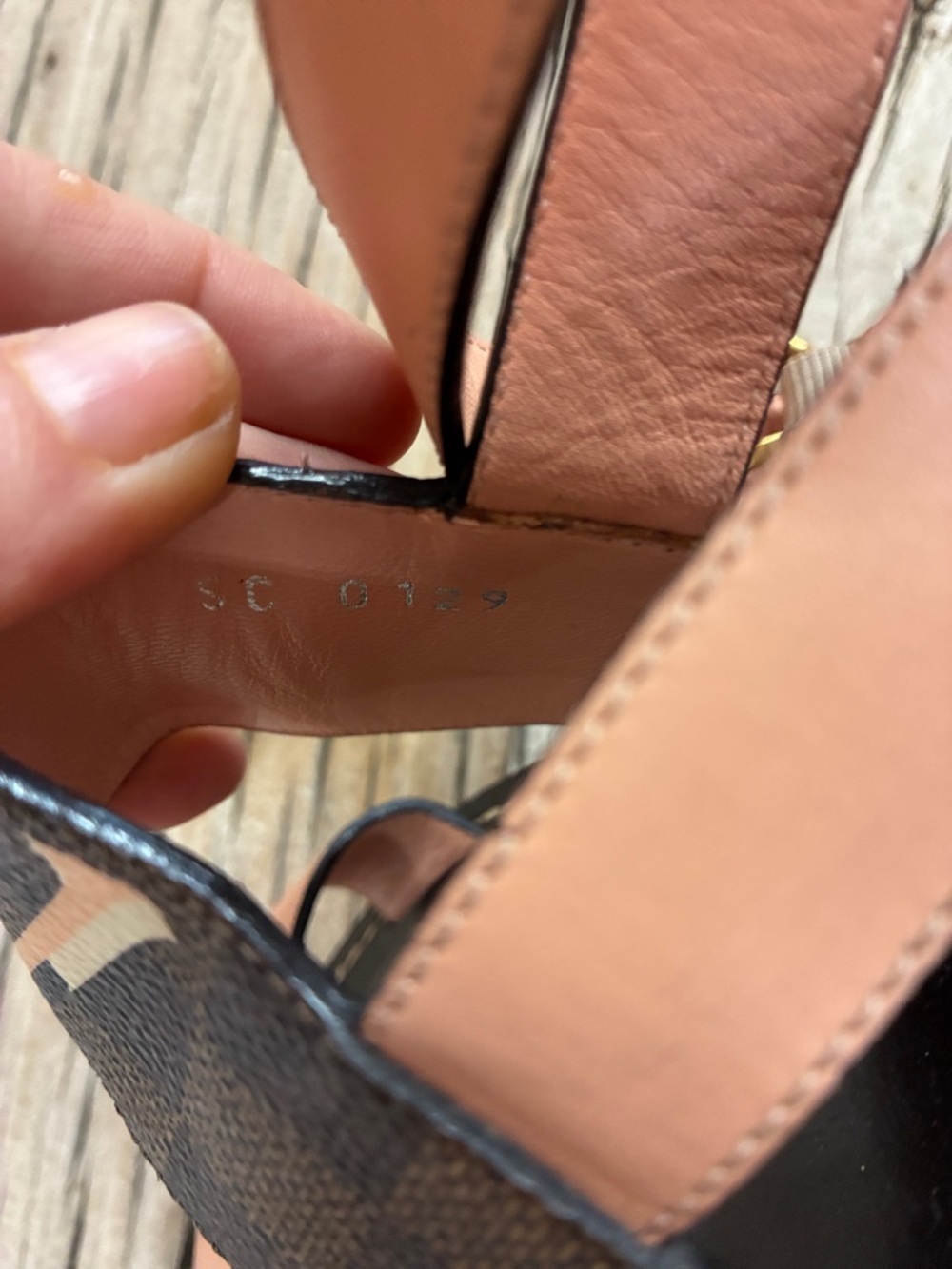 Louis Vuitton Brown and Tan Damier LV Ankle Strap Sandals size 37 - Picture 8 of 8